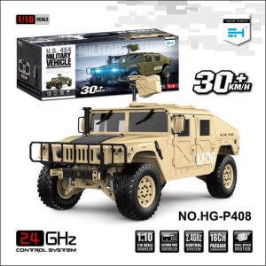 HG-P408 1/10 Truck Simulation Car RC Car Professional Remote Control Car Desert yellow_American regulations