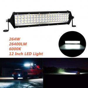LED Bar 5 Row 88 Chip 264W 26400LM LED Light Bar Car Tractor Truck Headlight Light Bar black