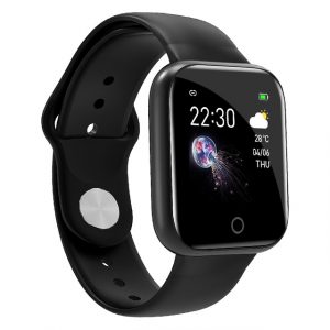 I5 Smart Bracelet Wen Women SmartWatch Fitness Tracker Heart Rate Smart Wristband Sports Watch Built-in 170mAh Battery Black