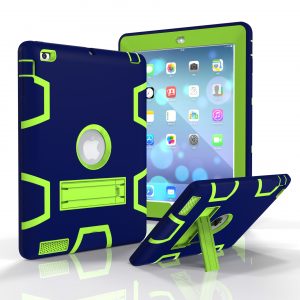 For iPad 2/3/4 PC+ Silicone Hit Color Armor Case Tri-proof Shockproof Dustproof Anti-fall Protective Cover