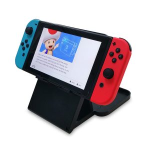 Portable Stand Holder Dock Base Back Bracket Desktop Mount for Nintend Switch Host  black