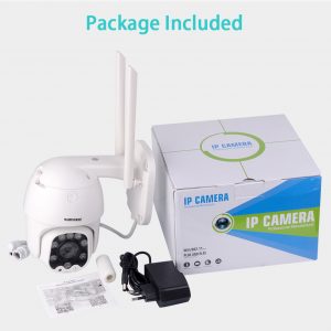 Wanscam K48C 1080P WiFi IP Camera Motion Detect Auto-Tracking PTZ 4X Zoom 2-way Audio P2P CCTV Security Outdoor Dome Cam UK Plug