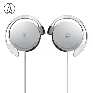 Original Audio Technica ATH-EQ300M Wired Earphone Sport Ear Hook Earphone Music Headset Ear Hook Sport Headphone Surround Bass Universal for Smartphone white