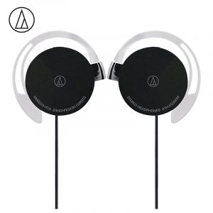 Original Audio Technica ATH-EQ300M Wired Earphone Sport Ear Hook Earphone Music Headset Ear Hook Sport Headphone Surround Bass Universal for Smartphone black