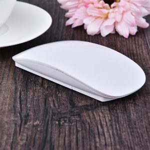 Ergonomic USB Wireless Slim Mouse Touch Stripe Scroll 2.4G 1200 DPI Optical Mini Mouse for Laptop Desktop PC  white