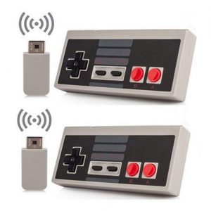 Wireless Play Gaming Controller for NES mini Classic Edition With Wrireless Receiver Gamepad and USB Receiver Gray two pack