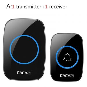 Remote Waterproof LED Home Wireless Doorbell 38 Songs Chime Door Bell EU plug