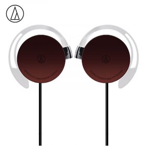 Original Audio Technica ATH-EQ300M Wired Earphone Sport Ear Hook Earphone Music Headset Ear Hook Sport Headphone Surround Bass Universal for Smartphone brown