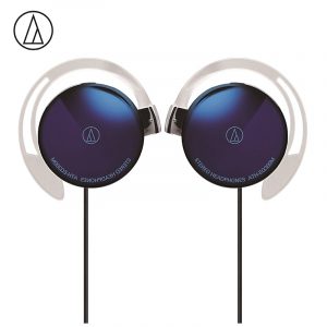 Original Audio Technica ATH-EQ300M Wired Earphone Sport Ear Hook Earphone Music Headset Ear Hook Sport Headphone Surround Bass Universal for Smartphone purple