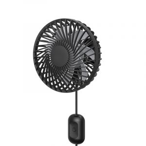 USB Car Fan Large Truck Car Seven-blade Silent Electric Wind Fan Dark blue (outlet section)