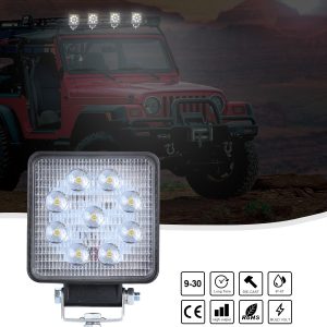 Super Slim Square 90W Spotlight Beam Led Work Light Driving Fog Lights