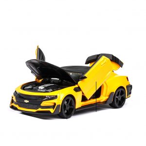 1:24 Children Steering Alloy Car Mould Toy with Rubber Wheel for Decoration yellow