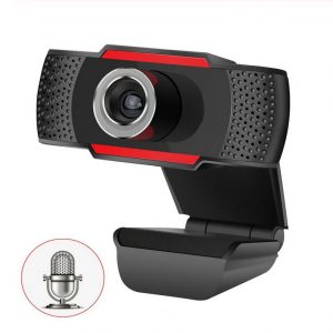 Web Camera HD Built-In Sound-absorbing Microphone Manual Focusing Computer Camera Webcams  black