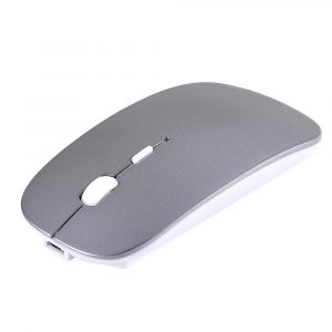 Duel Mold Mouse Wireless Rechargeable Slim Silent Bluetooth Mice for PC Laptop Gray
