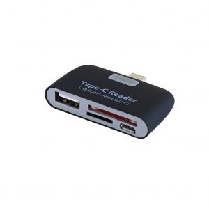 USB 3.1 Type-C OTG Card Reader HUB SD / TF Memory Card Expansion Type-C to USB Connector white