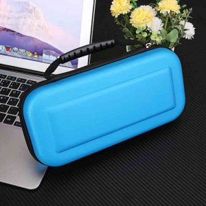 Portable Hard Protective Handle Carry Case Cover Zipper Protective Shell blue