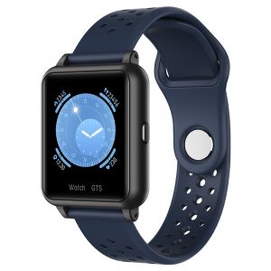 Smart Watch Temperature Measure Heart Rate Blood Pressure Monitor Bluetooth Sports Bracelet blue