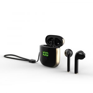 WK-60 TWS Wireless Earphone Bluetooth 5.0 Earphones Led Power Display Noise Reduction Sport Headset Black gold