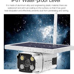 4G Solar Powered IP Camera with Built-in Battery Wireless Outdoor Security CCTV Camera  4G Version