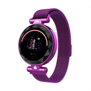 S886 Smart Watch Round Color Screen Women Heart Rate Blood Pressure Motion Monitoring Smart Bracelet purple