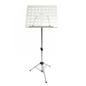 Flanger FL-05R Aluminum Alloy Foldable Sheet Music Tripod Stand Holder with Carrying Bag for Violin Piano Guitar  white