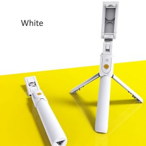 3 in 1 Wireless Bluetooth Selfie Stick for iphone/Android/Huawei Foldable Handheld Monopod Shutter Remote Extendable Mini Tripod white
