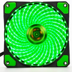 12cm PC Computer Clear Case Quad 33 LED Light CPU Cooling Fan Heatsink green