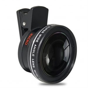 LQ-027 0.45xWide-angle Macro Large Lens Two-in-One Phone Lens black