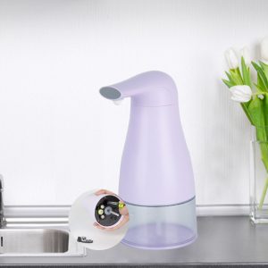 Automatic Foam Soap Dispenser Touchless Hand Infrared Auto Sensor Soap Pump for Kitchen Children purple