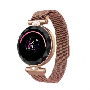 S886 Smart Watch Round Color Screen Women Heart Rate Blood Pressure Motion Monitoring Smart Bracelet Gold