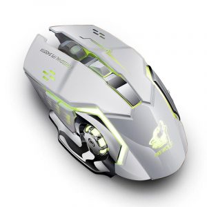 Free Wolf X8 Rechargeable Wireless Silent LED Backlit Gaming Mouse USB Optical Mouse for PC, White