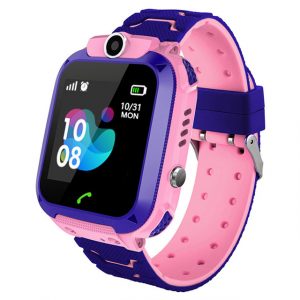 Smart Watch for Kids Phone Watch for Android IOS Life Waterproof LBS Positioning 2G Sim Card Dail Call Pink
