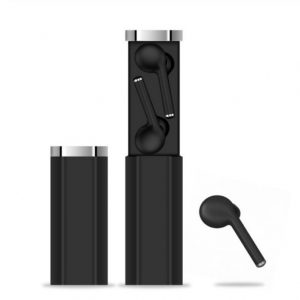 TW50 Wireless Sports Earphone Bluetooth Earphone HIFI Stereo Bass Noise Cancelling Headset Dual Microphone with Charging Box  black