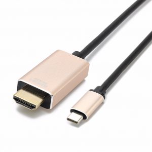 1.8M USB3.1 Type-C to HDMI 4K 60Hz High Definition Adapter Cable Converter Gold