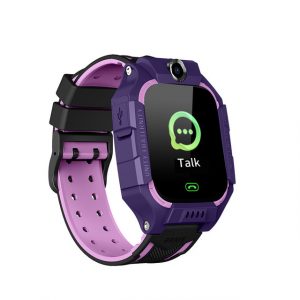 Q19 Children Watch Kids Smart Bracelet LBS Positioning Lacation SOS Camera Phone Voice Chat Smartwatch Built-in Learning Game purple