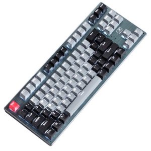 87-key Bluetooth Keyboard Three-mode Mechanical Keyboard for Tablet Phone Computer Gray-black