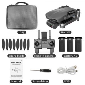 2020 NEW M9968 Drone 5G WIFI GPS 6K HD Mini Camera Profesional 1200 METERS Distance FPV Drone Protable Dron VS EX5 SG108 E520S Black 3 batteries