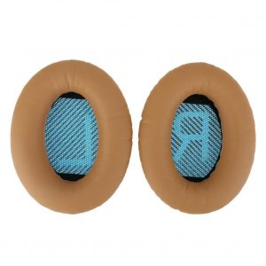 Replacement Ear Pads Soft Leather Cushions for Bose QuietComfort QC35 Headphones Tawny + blue