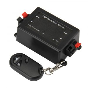 DC12-24V LED Single Color Dimmer 3 Key Remote Control Wireless LED Controller black_3keys