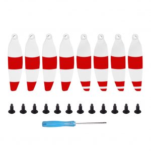 Mini Propeller Set for DJI Mavic Drone Quieter Flight and Powerful Thrust Remote Control Plane Spare Accessories Red and white