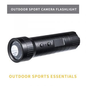 The new waterproof sports strong light flashlight camera outdoor cycling recorder camera night vision lighting black