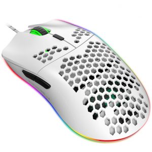 Wired Gaming Mouse RGB 6 Button Computer Mouse Gamer Mice for PC Laptop J900 white