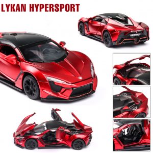 1:32 Alloy Sports Car Model Toy for Children Christmas Gift Decoration red