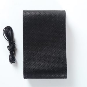Hand Sewing Steering Wheel Cover Automotive Leather Steering Wheel Cover Handlebar Grip Car Steering Covers Black leather black line_36cm