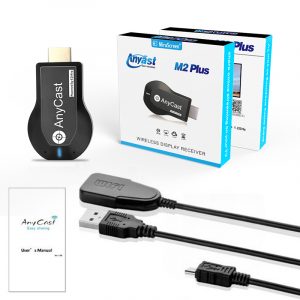 Wireless WiFi Display TV Dongle Receiver for AnyCast M2 Plus for Airplay 1080P HDMI TV Stick for DLNA Miracast Blue boxed