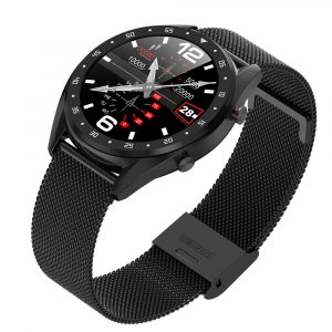 Smart Watch L7 Blood Pressure/Bluetooth/GPS/Sleep Monitor Men Women Watch Black steel