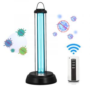 Sterilization Lamp Remote Control Timing Metal UV Desktop Sterilizer 36/60W Home Use US Plug