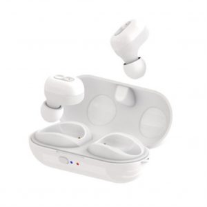 Wireless Earphones Bluetooth 5.0 TWS Headset Ergonomic In-Ear Stereo Sound with 300mAh Battery Compartment Sports Earbuds white