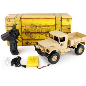 WPL B-14 RC Truck Remote Control 4 Wheel Drive Climbing Off-Road Vehicle Toy 2.4G Army Toys Car Shape with Head Lighting DIY KIT yellow_Vehicle