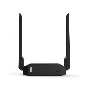 Portable 2.4G 300Mbps Home Relay Cover Four Antennas Wifi Router black